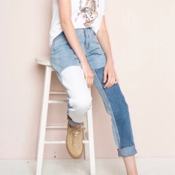 Brandy Melville Kenzo white patch denim jeans - Picture 5 of 5